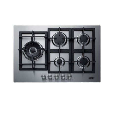 SUMMIT 30" Wide 5-Burner Gas Cooktop In Stainless Steel GCJ5SS